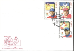 J) 2002 CUBA-CARIBE, XV INTERCONTINENTAL CUP OF BASEBALL,G. MESA, A. PACHECO, L. ULACIA, O. LINARES, O. KINDELAND - Cartas & Documentos