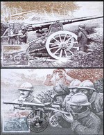 Yugoslavia 1998 Great War, WW1, Thessaloniki Front, Soldiers, Machine Gun, Cannon, Maxi-card - Lettres & Documents