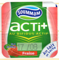 Opercule Cover Yaourt Yogurt " Soummam " Acti + Fraise Strawberry Cow's Milk Yoghurt Yoghourt Yahourt Yogourt - Opercules De Lait