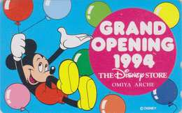 Télécarte NEUVE JAPON / 110-157417 - DISNEY STORE GO 1994 ** 2000EX **  - MICKEY MOUSE & Balloon - JAPAN MINT Free PC - Disney