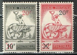 PIA -BEL - 1959 -  Pacchi - Mercurio - Francobolli Precedenti Sovrastampati -  (Yv Pacchi  364-65) - Reisgoedzegels [BA]