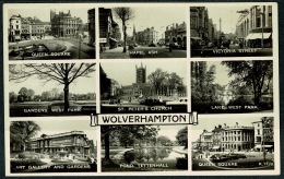 RB 1210 - Early Multiview Real Photo Postcard - Wolverhampton (9 Views) - Staffordshire - Wolverhampton