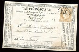 Carte Précurseur De Bourges Pour Dun Le Roi En 1876 - Tarjetas Precursoras