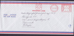 Hong Kong Air Mail HONG KONG Slogan Flamme MAERSK LINE Tms. Cds. 1985 Meter Cover Brief Freistempel M/S 'LEXA MÆRSK' - Covers & Documents