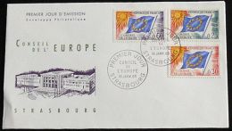 FRANKREICH EUROPARAT 1965 Mi-Nr. 10/12 FDC - Lettres & Documents