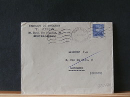 78/277A  LETTRE MONACO  1945 POUR LA SUISSE - Lettres & Documents