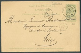 Canton De L'Est - E.P. Carte 5c. Vert Obl. Sc HOMBOURG 26 Avril 1901 Vers LIEGE -  13037 - Tarjetas 1871-1909