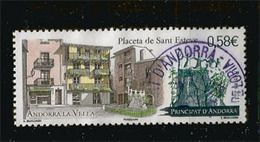 Danseurs De Sardane, Sculpture Place De St Esteve,Andorra, Oblitéré 1 ère Qualité - Used Stamps