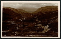 RB 1212 - Real Photo Postcard - Winding Road Through The Mountains Of Glenshee - Perthshire Scotland - Perthshire