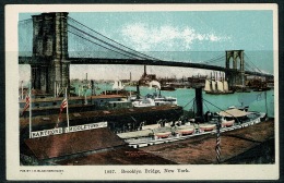 RB 1212 - Early Postcard - Brooklyn Bridge - New York USA Hartford - Middleton Line - Brooklyn