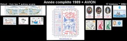 ST-PIERRE ET MIQUELON Année Complète 1989 + AVION - Yv. 497 à 512 + PA 68 ** MNH  Faciale= 12,27 EUR - 17 Tp  ..Réf.SPM1 - Annate Complete