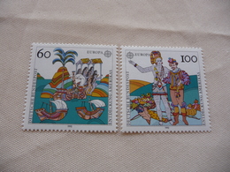 TIMBRES  EUROPA  1992   ALLEMAGNE    N 1436 / 1437  COTE  5,00 EUROS   NEUFS  LUXE** - 1992