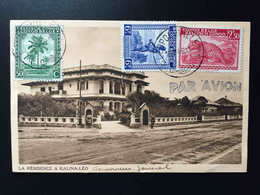 Congo Belge, Belgisch Congo,1946, Leopoldville, Carte Postale LA RESIDENCE A KALINA-LEO, PAR AVION, Pour La Suisse - Covers & Documents