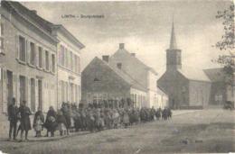 Linth = Lint  1 Oude Postkaart , Verdeelde Rug C1908 Dorpstraat - Uitgever VOET , Zeer Geannimeerd Met Al De Kinderen - Lint