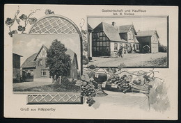 AK/CP Kupperby  Gasthaus Kaufhaus  Nielsen    Kappeln   Ungel./uncirc. 1909    Erhaltung/Cond. 2    Nr. 00535 - Kappeln / Schlei