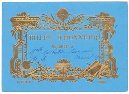 Billet D' Honneur - élève, école, 1905 ? - Diploma & School Reports