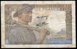 10 FRANCS MINEUR 19.11.1942 F:8/5 - 10 F 1941-1949 ''Mineur''