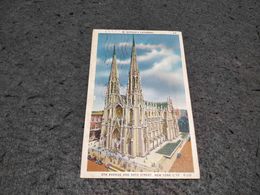 ANTIQUE POSTCARD UNITED STATES NEW YORK ST. PATRICKS CATHEDRAL CIRCULATED 1950 - Churches