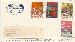 Lettre De Brasilia 1991, Adressée Australie  (timbre Ecole De Samba) - Briefe U. Dokumente