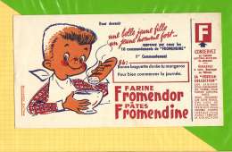 Buvard . Blotting Paper : Farine FROMENDOR Un Jeune Homme Fort N°1 - Sucreries & Gâteaux