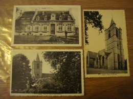 Lot De 3 Cartes De SAINTES ( Tubize ) --- Cure Et Eglise Sainte Renelde (2) - Tubize