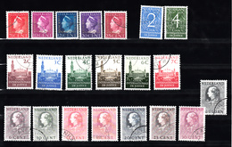 Nederland 1947-1958, Nvph + Mi  Nr D20 - D40, Cour Internationale De Justice , 4 Series, Gestempeld Compleet - Servizio