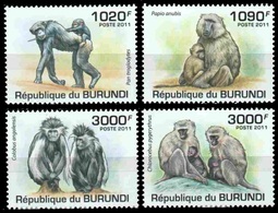 (041) Burundi  2012 / Animals / Tiere / Monkeys / Singes / Affen ** / Mnh  Michel 2078-81 - Andere & Zonder Classificatie