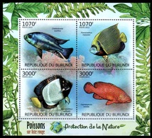 (060) Burundi  2012 / Animals / Fish / Poissons / Fische / Vissen / KB ** / Mnh  Michel 2545-48 - Sonstige & Ohne Zuordnung