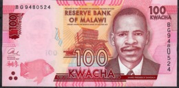 MALAWI P65c  100 KWACHA 2017 #BG  Signature 12  UNC. - Malawi