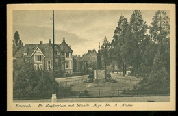 NEDERLAND ANSICHTKAART * ENSCHEDE * DE RUYTERPLEIN MET STANDBEELD MGR. DR. A. ARIENS  (3896b) - Enschede