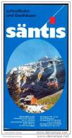 Säntis - Luftseilbahn Und Gasthäuser - Faltblatt Mit 10 Abbildungen - Panoramabild - Reliefkarte - Zwitserland