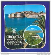 Kroatien 70er Jahre - Dubrovnik - Hotel De Luxe - Faltblatt Mit 14 Abbildungen - Kroatien