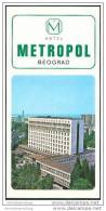 Serbien - Beograd 60er Jahre - Hotel Metropol - Faltblatt Mit 10 Abbildungen - Stadtplan - Sonstige & Ohne Zuordnung