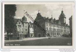 Gotha - Rathaus - Brunnen - Foto-AK - Gotha