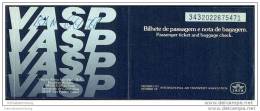 VASP - Brazilian Airlines 1970 - Rio Janeiro Brasilia Rio Janeiro - Billetes