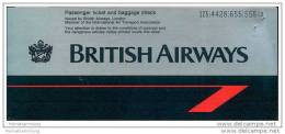 British Airways 1992 - Berlin London Berlin - Tickets