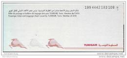 Tunisair 1993 - Zurich Tunis Zurich - Tickets