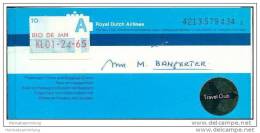 KLM - Royal Dutch Airlines 1978 - Zurich Amsterdam Rio De Janeiro - Billetes