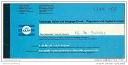 KLM - Royal Dutch Airlines 1968 - Zurich Amsterdam Zurich - Tickets