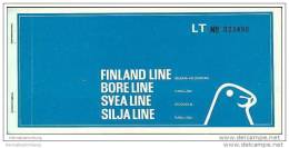Finland-Line Bore-Line Svea-Line Silja-Line 1972 - Turku Stockholm - Biglietti