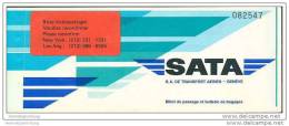 Sata - S.A. De Transport Aerien Geneve 1978 - Zurich New Yorck Zurich - Billetes