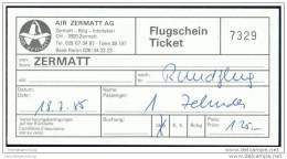 Air Zermatt AG 1985 - Rundflug - Billetes