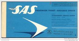SAS - Scandinavian Airlines System 1965 - Copenhagen Zürich - Europe
