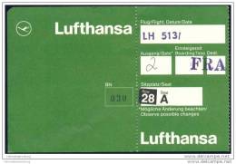 Boarding Pass - Lufthansa - Tarjetas De Embarque