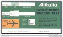 Boarding Pass - Alitalia - Carte D'imbarco
