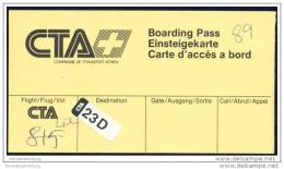 Boarding Pass - CTA Compagnie De Transport Aerien - Carte D'imbarco
