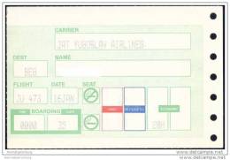 Boarding Pass - JAT Yugoslav Airlines - Cartes D'embarquement