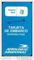 Boarding Pass - Aerolineas Argentinas - Carte D'imbarco