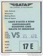Boarding Pass - SATA - The Charters Of Switzerland - Cartes D'embarquement