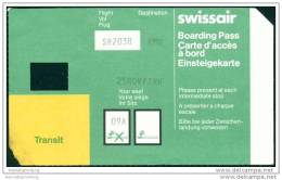 Boarding Pass - Transit - Swissair - Cartes D'embarquement